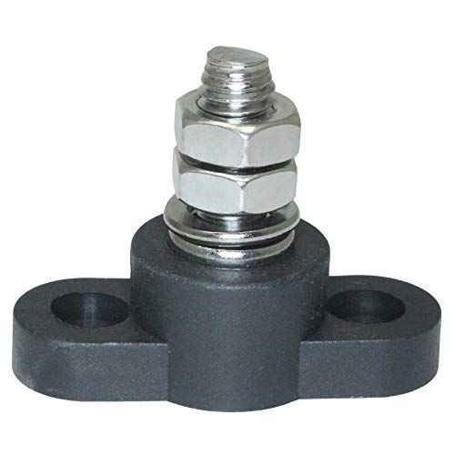 Information for Electrical Ground Repair - 2020 and Prior GM Passenger Cars and Trucks 2 Insulated Battery Power Junction Post Block 3/8 Lug X 16 Thread (Black) Ground