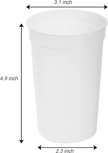 Vista 8 de Fasmov Paquete de 30 vasos de plástico de 16 onzas, vasos de plástico en blanco, reutilizables, para fiestas, eventos, marketing, bodas, color morado