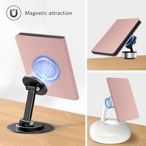 Image of CoBak Stand Case for 7 inch Kindle Paperwhite 12th Gen 2024 and Kindle Colorsoft with Hand Strap - Compatible with iPhone MagSafe, for Samsung /Belkin /Anker Wireless Charging Pads, Durable, Auto Sleep Wake