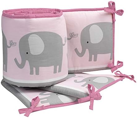 Bedtime Originals Eloise 4-Piece Crib Bumper, Pink