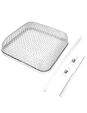 Luvilly Stainless Steel RV Furnace Vent Cover, Flying Animal Screen Touring Car Heater Mesh Screens Installation Tool, Silicone Rubber Mesh Screens for RV/Caravan Ventilation