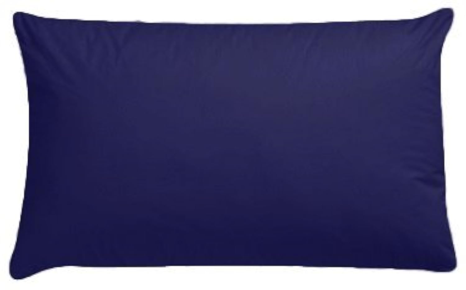 Luxury Polycotton Pair of Plain Pillowcase, 49cm x 74cm - Navy, Pack of 2