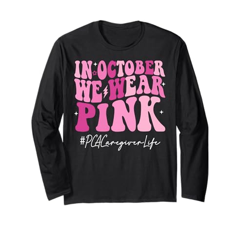 PCA Caregiver We Wear Pink Groovy ������[�� ����T�V���c