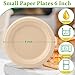 Greconv 300 Pack Small Compostable Paper Plates, 6 inch, Dessert, Brown 2