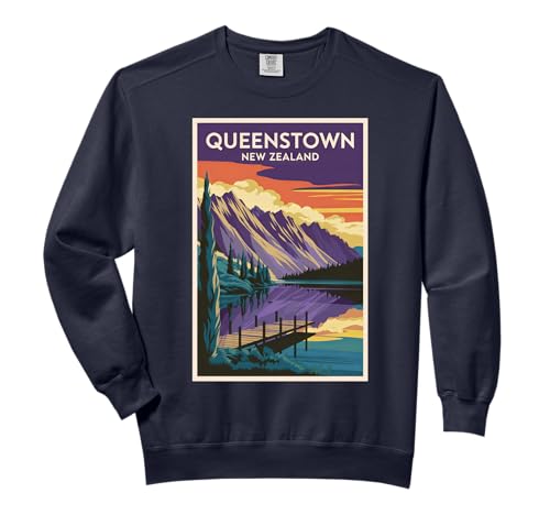 Queenstown New Zealand Adventure Style Travel Wear Comfort Colors Adult Sweatshirt