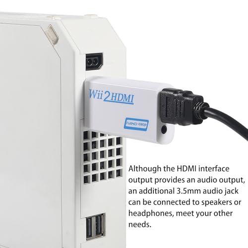 Image of Aokin Sensor Bar and Wii to HDMI Converter for Wii, Wired Infrared Ray Sensor Bar and Wii to HDMI Adapter for Nintendo Wii, Includes 1.5 m /4.9 feet HDMI Cable