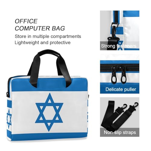 Maletín portátil para laptop 15.6 pulgadas con bandera de Israel miniatura 6