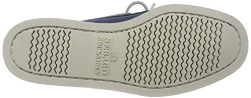 Sebago Portland Nubuck Boat Shoes - Handsewn, Lined Leather Moccasins with Non-Marking, Non-Slip Siped Rubber Outsoles, Blue Navy - 10 Regular4