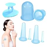 KUBDPQOR Schröpfgläser Silikon Set, 7 Stück Silikon Schröpfgerät, Facial Cupping, Anti Cellulite Silikon Schröpfköpfe, Einfaches Schröpfen Silikon Gerät für Schönheitsbehandlungen