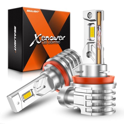 SEALIGHT H11 LED Fog Light Bulb, 16000LM 6000K White H16/H8 Fog L