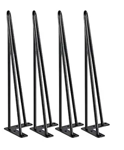 16 Inch 3-Rod Heavy Duty Hairpin Legs, Metal Hair Pin Furniture Legs,Modern Table Legs for DIY Coffee Table Legs, Chair, Bench, Children's Table,Game Table?Set of 4
