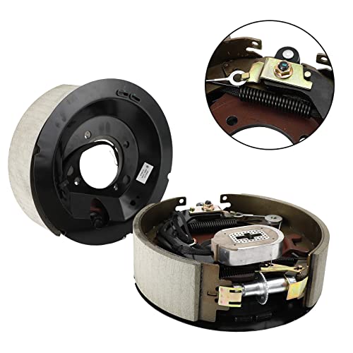 Mad Hornets Electric Trailer Brake Kit For Safe Towing,Electric Trailer Brake Kit W/Shields-Self-Adjusting -12-1/4"- Left/Right Hand-8K #TOP3