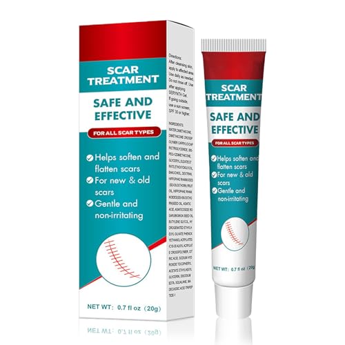 Scar Cream, Scar Removal Cream, Silicone Scar Cream for Old and New Scars - Flattens and Softens Surgery, C-Section, Burn, Keloid Scars - Gentle Formula for Face & Body, 20g