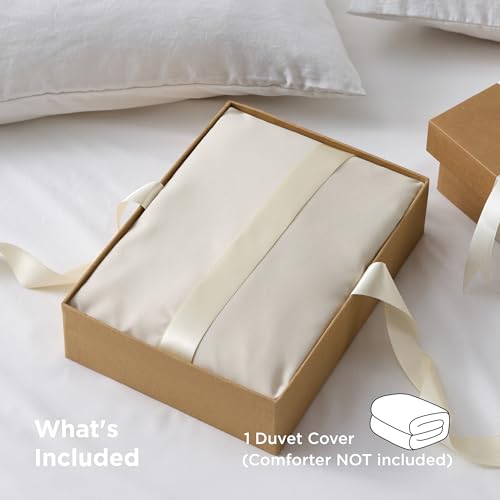 Image of Bedsure Duvet Cover King - Only Includes 1 Duvet Cover (104 inchx90 inch), Hotel Luxury Soft Double Brushed All Season Bedding for Kids & Adults, Zipper Closure, Light Beige (No Comforter, No Pillow Shams)