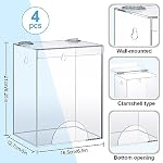 4 Pcs Acrylic Hairnet Dispenser, Wall Mount Acrylic Storage - Image 2