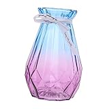  Cabilock Vase en Verre Dégradé avec Ruban Inclus pour Fleurs Séchées Accessoire De Décoration Dintérieur Élégant