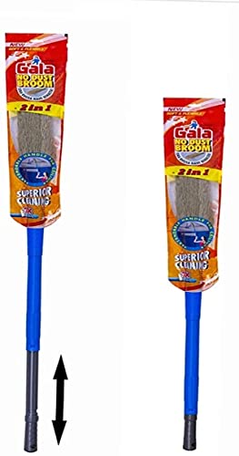 Gala No Dust Floor Broom- (Freedom from New Broom Dust- Bhusa) 2-in-1 - with Extendable Handle (2)