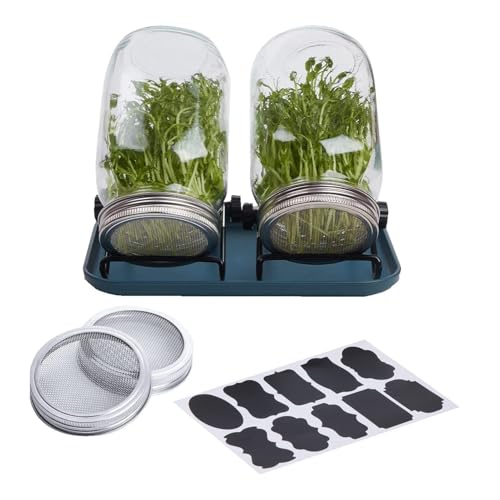 Kit de pot germé - Kit de germination pour pousses en croissance | Kits de culture germination, kit de germination avec plateau, support en acier inoxydable, pour débutants