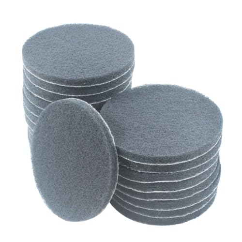 Image of 20 Pcs 5 inch Drill Brush Scrubber Scouring Pads | 800 Grit, Hook & Loop Power Scrubber Scouring for Rotary Tools, Random Orbital Sander (Grey)