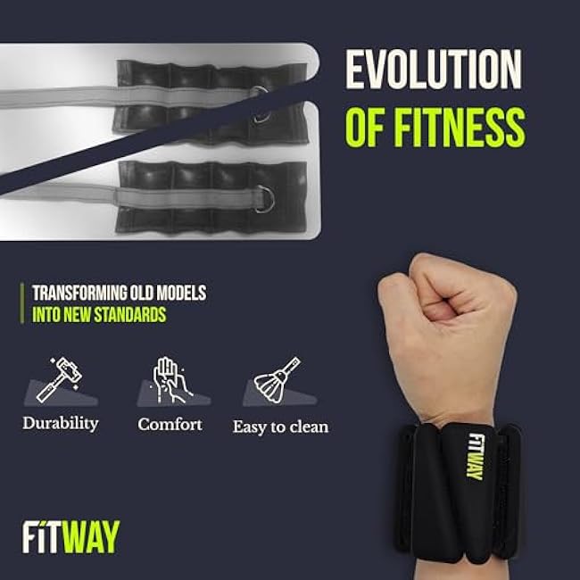 Ankle & Wrist Weights for Women & Men ¨C Adjustable Silicone Weighted Bracelets for Walking, Pilates, Yoga, Rehab, Home Gym, Travel ¨C 2pc Set of Lightweight, Comfortable Resistance Weights