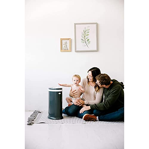 Image of Ubbi Steel Diaper Pail, Odor Locking, No Special Bag Required, Award-Winning, Registry Must-Have, Slate