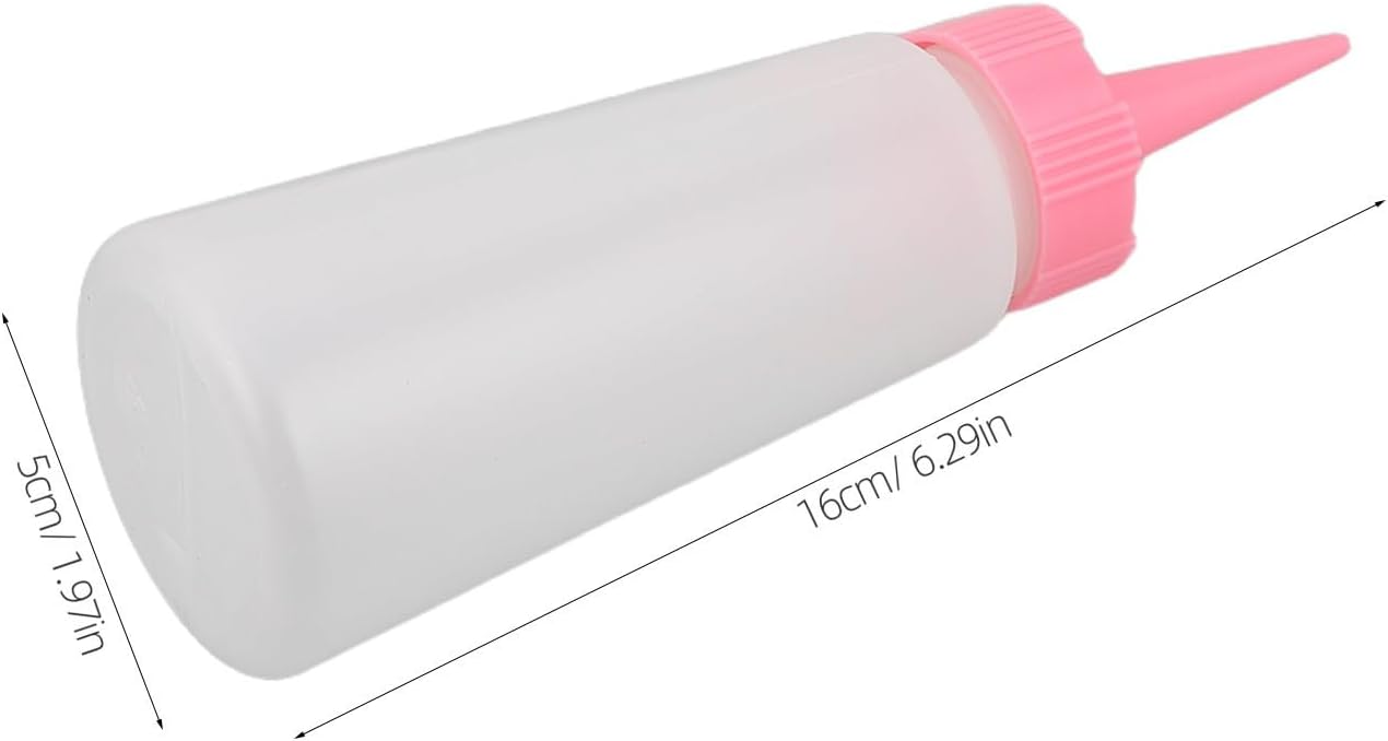 Luxshiny 4pcs Hair Color Applicator Bottles 120ml Plastic Slant Tip