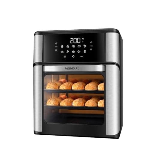 Fritadeira Air Fryer Forno Oven 12 Litros, Mondial, Preto/Inox, 2000W, 110V - AFON-12L-BI