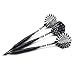 ROOBEEO Soft Tip Darts Set for Electronic Dart Board 22g Plastic Tip Darts Set with Brass Barrels&Aluminum Shafts, 6 Flights 3 Spare Plastic Dart Shaft 20 Soft Tips Portable Case (22g-Silver&Black)