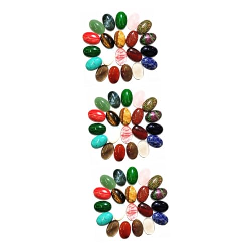 HAPINARY Semipreciosas 15 Piezas De Cristal De De De Ovaladas Semi Precioso Kit Para Collares Brazalete Ágatas Para Joyas