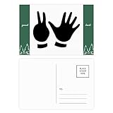Taille: 14,6 cm x 9,8 cm DIYthinker Deux Cinq Gesture Silhouette Motif Bonne chance cartes postales Carte postale Set 20pcs latéraux 5,7 pouces x 3,8 pouces MultiColor 5.7 pouces x 3.8 pouces Multicolore