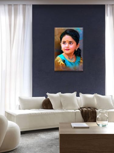 Image of Personalized Canvas Painting Photo Frame, Multicolor, Custom Artwork, Modern Home Decor, Gift for Family, Friends, Wedding & Anniversary - 18x24 Inches