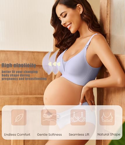 Image of Avidlove Nursing Bras for Breastfeeding Seamless Ultra Comfort Pregnancy Maternity Wireless Bralette
