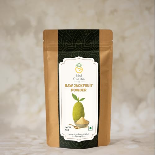 Image of Maigreens Raw Jackfruit Powder 450g - Low GI, Diabetic-Friendly Flour | Rich in Fibre, Natural & Vegan | Ideal for Cooking, Baking & Smoothies (Pack of 3 150g Each)