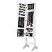 COSTWAY Armario para Joyas, Espejo de Cuerpo Entero, Ángulo Regulable, Decoración Brillante con Diamantes de Resina, Organizador Espacioso para Todo Tipo de Joyas (blanco)