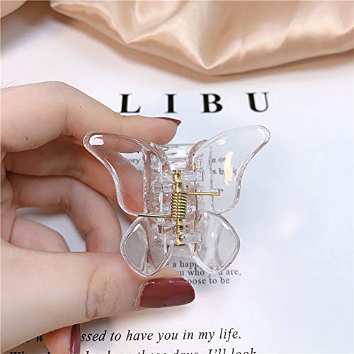 6 Pinzas Mini Mariposa Transparente para Cabello miniatura 7