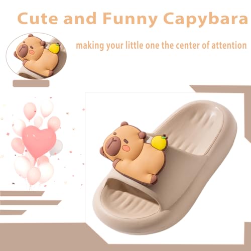 Image of Girls Cloud Bow Slide & Shower Slippers - Non-Slip Slip-On Kids Beach Pool Indoor Outdoor Shoes