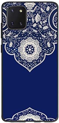 Samsung Galaxy Note 10 Lite Case,Entaifeng Scratch Resistant Grippy Soft TPU Rubber Full Body Protective Phone Cover for Galaxy Note 10 Lite (Blue/Flourishing Flowers)