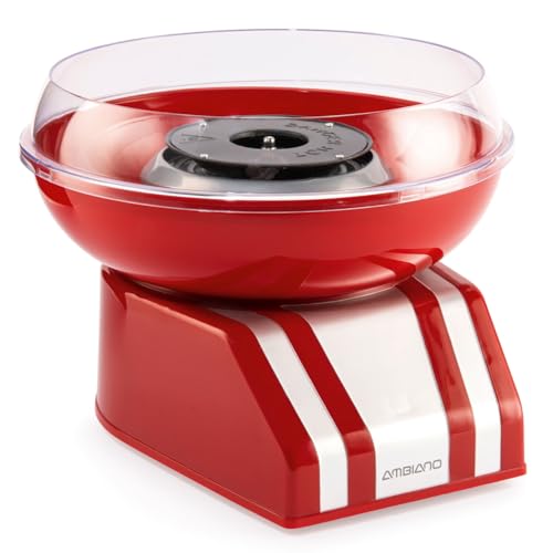 Ambiano Retro Zuckerwattemaschine 400 W Zuckerwatteautomat Cotton Candy Machine Set & Zubehör Zuckerwatte Maschine für Zuhause