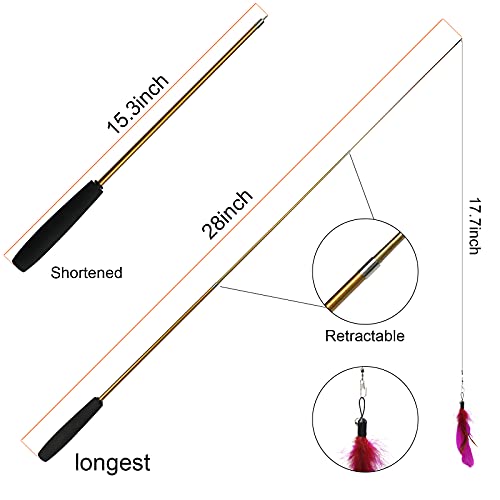 Nuogao 27Pcs Cat Toys Kitten Toys Assorted,Cat Tunnel Catnip Fish Feather Teaser Wand Fish Fluffy Mouse Mice Balls Tumbler Mouse Color Funny Cat Stick And Bells Toys For Cat Puppy Kitty. #TOP3