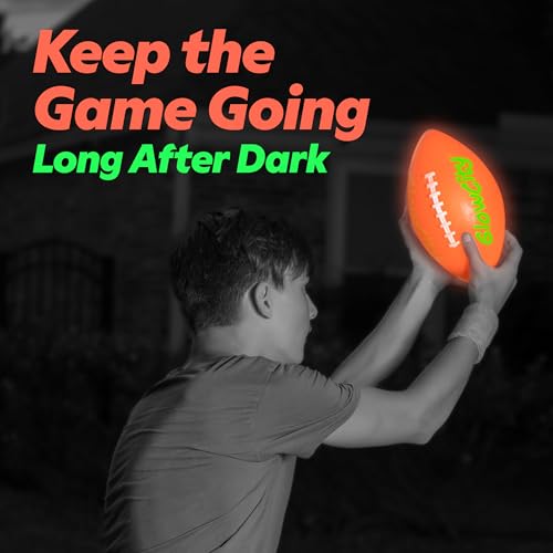 image for GlowCity Glow in The Dark Football - Light Up LED Ball - Perfect for E