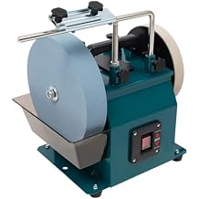 10 Inch Water-Cooled Grinder for Knife Sharpening and Polishing, 240W Motor, 220 Mesh Grinding Wheel, Polishing Wheel with Paste, Adjustable Tool for Woodworkers, Jewelers, Knife Makers