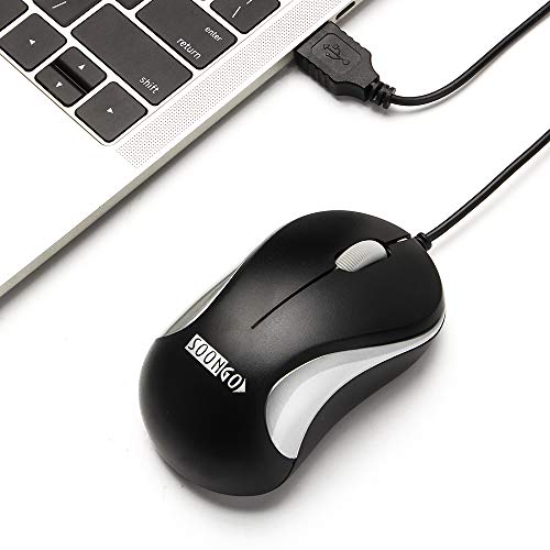 Computer Mini Usb Wired Optical Mouse Portable For Laptop, Notebook, Macbook - Silver #TOP4