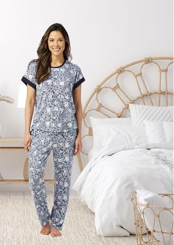 Image of Lucky Brand Women's Pajama Set - 4 Piece Sleep Shirt, Tank Top, Pajama Pants, Lounge Shorts (S-XL)