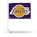Rico Industries NBA Los Angeles Lakers - Purple Car Flag with included Pole, 16 x 19.5-