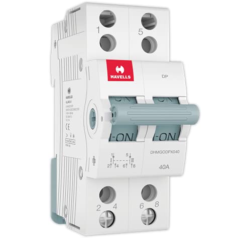 Image of Havells DHMGODPX040 MCB Changeover DP PVC Plastic Base Model (White)