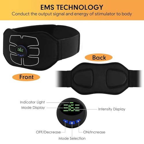 Image of Wireless Abdominal and Muscle Exerciser Training Device Body Massager /6 Pack Abs Simulator Charging Battery /Mart Fitness Abs Maker-W1-UDL6-KEB7 Small Aug