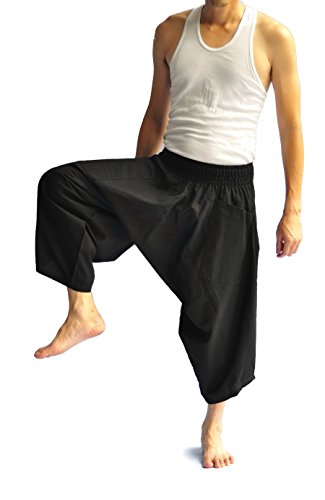 Siam Trendy Men's Japanese Style Pants One Size All White3