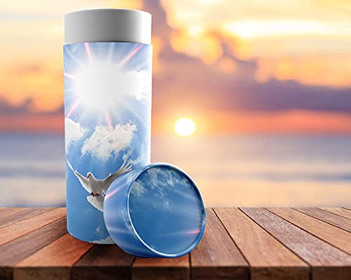 Image of Holy Dove Scattering Tubes for Human Ashes TSA Approved Scattering Urn and Eco-Friendly Biodegradable Urns for Human Ashes & Biodegradable Urn for Burial at Sea