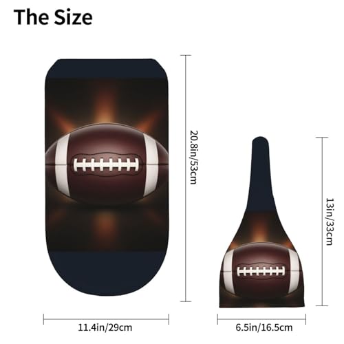 Image of American Football Ball Newborn Swaddle Blanket with Beanie Set Soft Baby Sack Stretch Adjustable Swaddle Wraps Receiving Blankets
