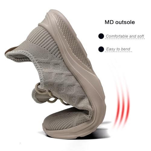 Mens Walking Shoes Slip on Tennis Running Fashion Casual Sneskers Work Gym Shoes Comfort Lightweight Mesh Soft Sole3